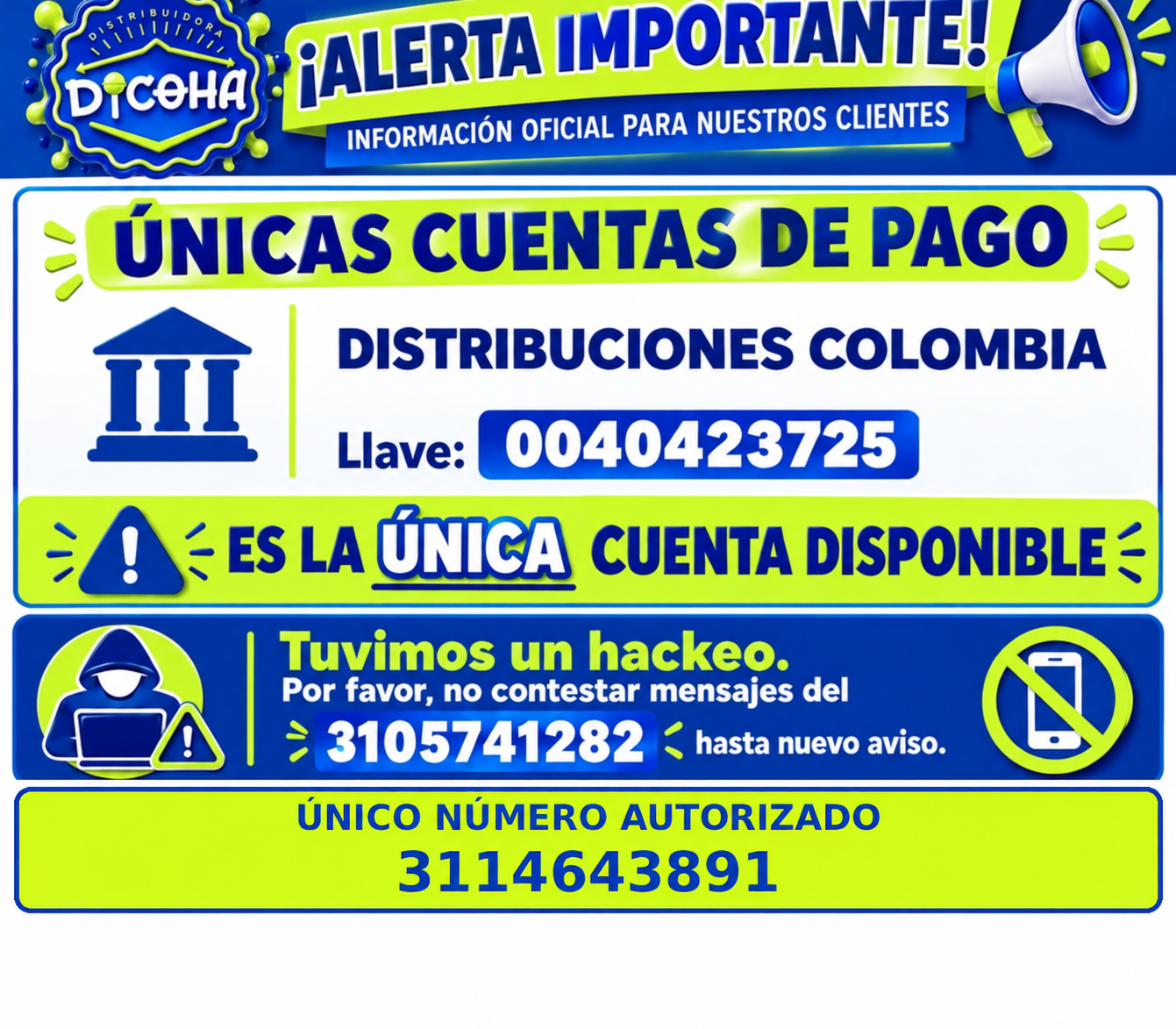 Comunicado oficial DICOHA