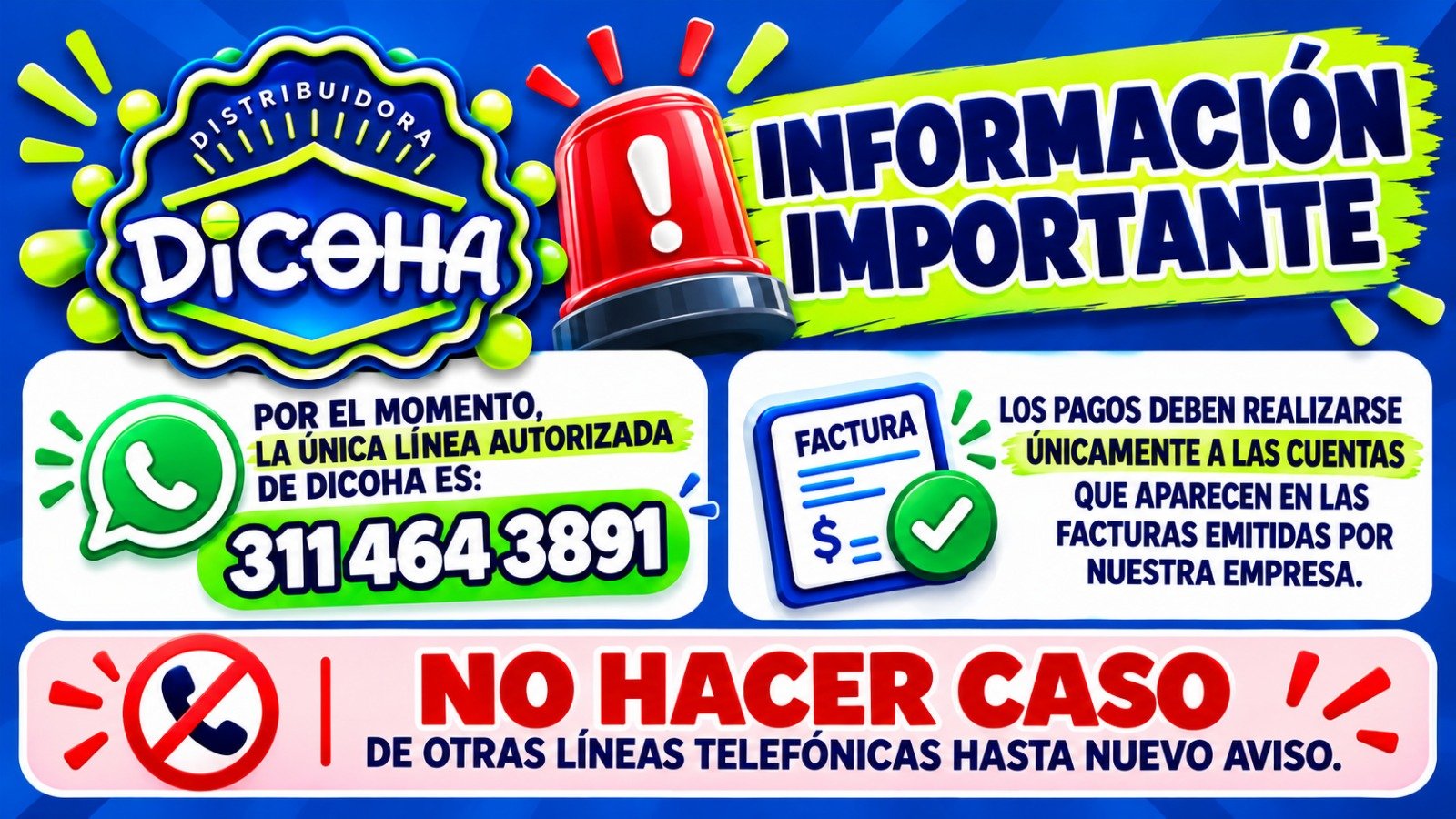 Comunicado oficial DICOHA